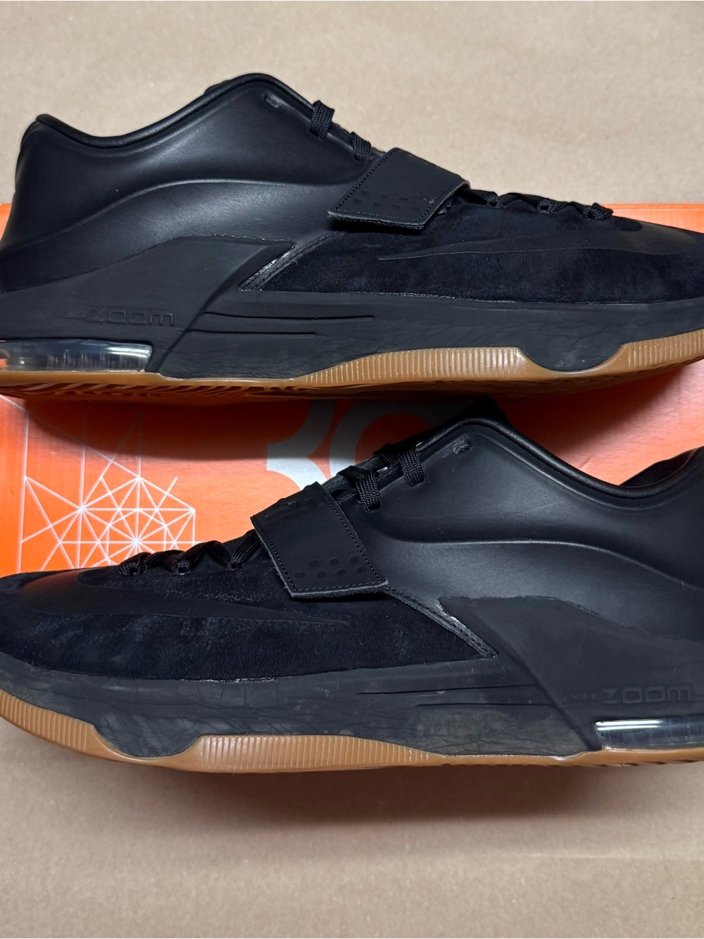 Nike Zoom KD 7 EXT Suede QS Black Kevin Durant  Mens basketball shoes 14 Rare!